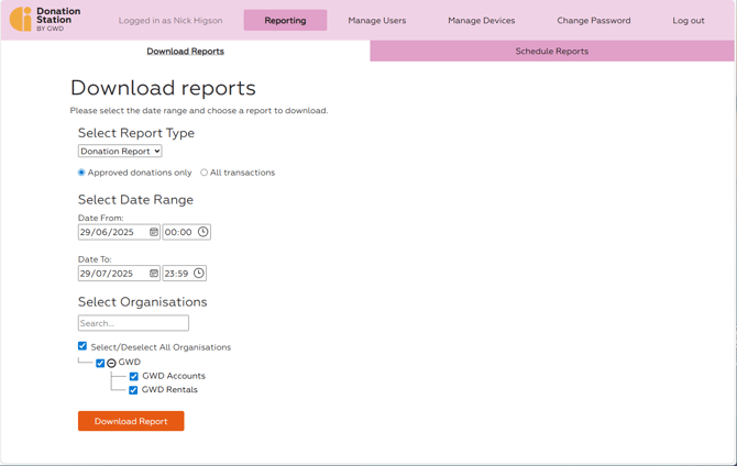 GWD-portal-download-reports
